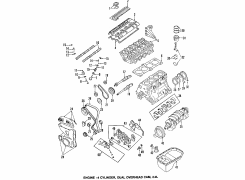 1992 Mitsubishi Galant Engine Mounting Gasket Ti Diagram for MD121986