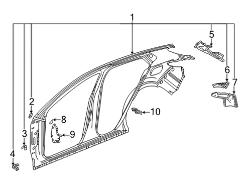 2022 Buick Envision Uniside Baffle Diagram for 39112483