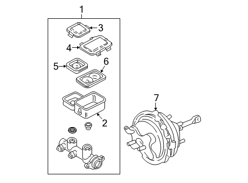 1987 Chevrolet Astro Hydraulic System Booster Assembly Diagram for 18060036