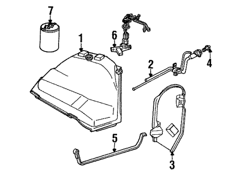 1985 Pontiac 6000 Emission Components Valve Asm-EGR Diagram for 17110799