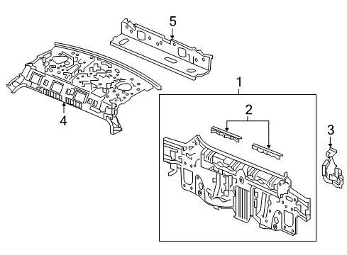 2017 Honda Civic Rear Body Panel Set, RR. Diagram for 66100-TBG-305ZZ