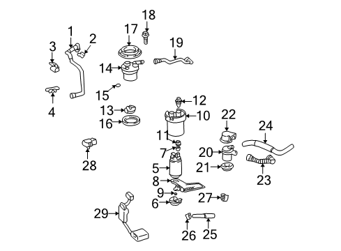 2005 Toyota Celica Fuel Supply Pedal Travel Sensor Diagram for 78010-20140