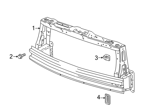 2013 Chevrolet Spark Radiator Support Radiator Support Diagram for 95327309