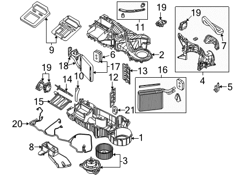 2005 Dodge Dakota Air Conditioner Resistor-Blower Motor Diagram for 5161067AB