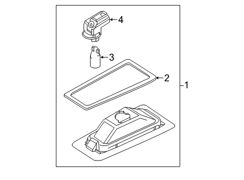 2018 Toyota Yaris iA Bulbs License Lamp Diagram for 81270-WB005