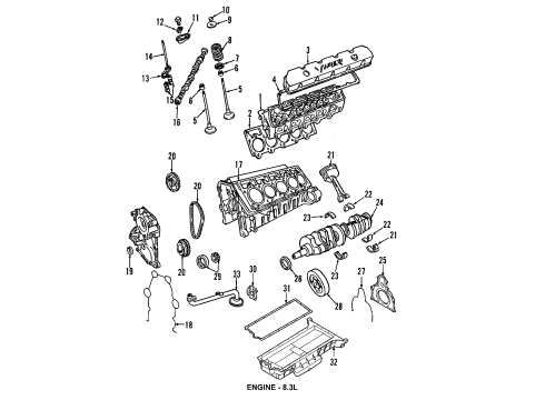 2004 Dodge Viper Oil Cooler Bearing Pkg-Connecting Rod Diagram for 5093018AA