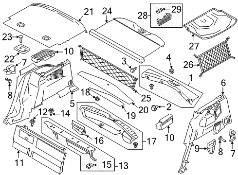 2017 Ford C-Max Bulbs High Beam Bulb Diagram for BM5Z-13N021-B