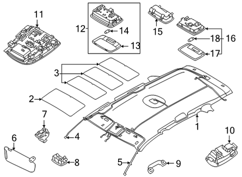 2021 Kia Sorento Bulbs Lamp Assembly-Luggage Co Diagram for 92620C5000GYT