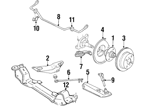 1991 Infiniti M30 Front Suspension Components RTR Dsc Brake Diagram for 40206-59S02