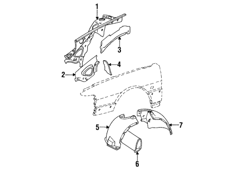 1988 Saab 9000 Structural Components & Rails Cable-Parking Brake Rear-9 In Diagram for 4294385