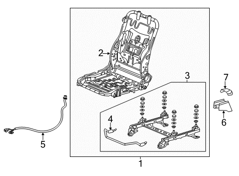 2014 Acura ILX Tracks & Components Sensor, Seat Weight Diagram for 81166-TX6-A01