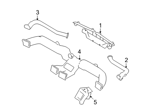 2006 Hyundai Sonata Ducts Duct Assembly-Side Air Ventilator, LH Diagram for 97480-3K000-FZ