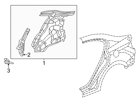 2015 Honda Civic Inner Structure - Quarter Panel Panel, L. RR. Inside Diagram for 64700-TT1-315ZZ