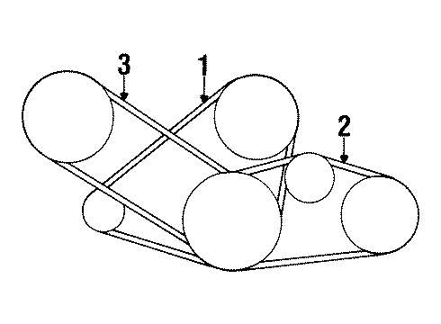 1993 Isuzu Trooper Belts Belt, Power Steering Pump Diagram for 8-94382-105-0