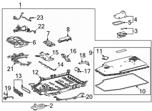2022 Lexus NX450h+ Battery Carrier, Traction Ba Diagram for G9611-42010
