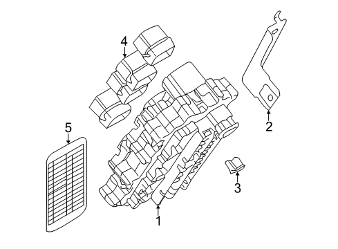 2011 Nissan Murano Fuse & Relay Bracket-Fuse Block Diagram for 24317-1AA0A