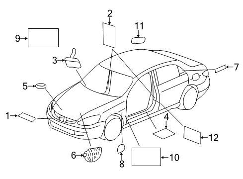 2014 Honda Accord Information Labels Label, A/C Diagram for 80050-T3V-A71