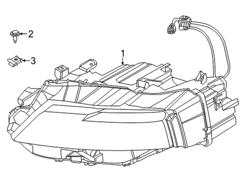 2021 Nissan Rogue Headlamp Components Headlamp Assy-Rh Diagram for 26010-6RR0D