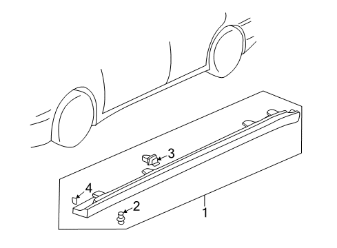 2000 Honda Accord Exterior Trim - Pillars, Rocker & Floor Garnish Assy., L. Side Sill Diagram for 71850-S84-A00