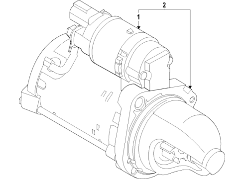 2021 Hyundai Elantra Starter Starter Assy Diagram for 36100-2J100