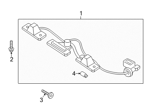 2018 Hyundai Santa Fe Sport License Lamps Lamp Assembly-License Plate Diagram for 92501-2W030