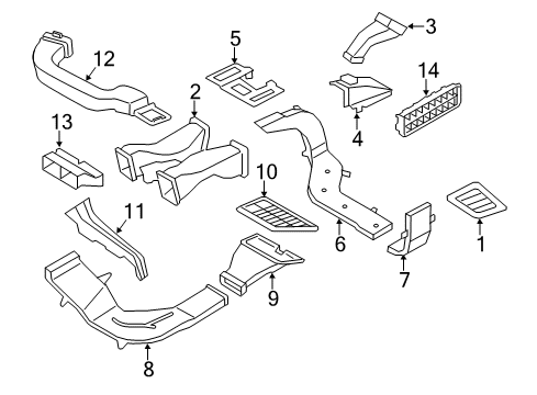 2013 BMW ActiveHybrid 7 Ducts Cold Air Duct, Left Diagram for 64229112137