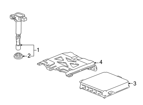 2004 Acura RSX Ignition System Control Module, Engine (Rewritable) Diagram for 37820-PND-A59