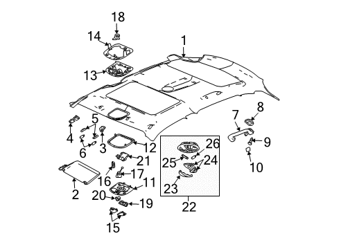 2008 Chevrolet Malibu Bulbs Run Lamp Bulb Diagram for 22729207