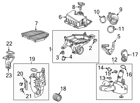 2021 Acura ILX Powertrain Control Seal, Air In. Ring (A) Diagram for 17258-5A2-A00