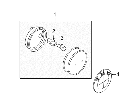 2006 BMW Z4 Side Repeater Lamps Bulb Socket Diagram for 63136922406