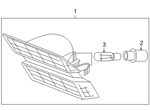 2006 BMW M6 Bulbs Addition. Turn Indicator Lamp, Right White Diagram for 63137165810