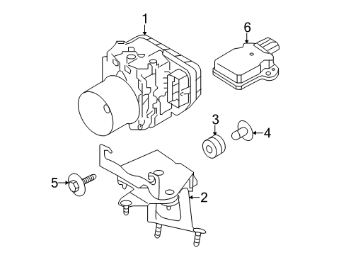 2014 Infiniti Q70 Anti-Lock Brakes Bracket-Actuator Diagram for 47840-1MA0B