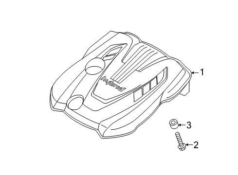 2014 Hyundai Sonata Engine Appearance Cover Engine Cover Assembly Diagram for 29240-2G810