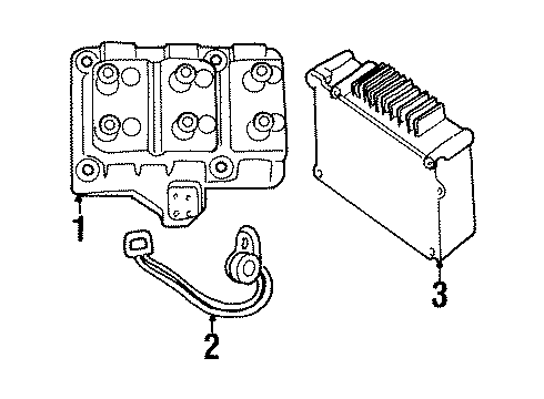 1999 Plymouth Voyager Ignition System Engine Controller Module Diagram for R4748243AE