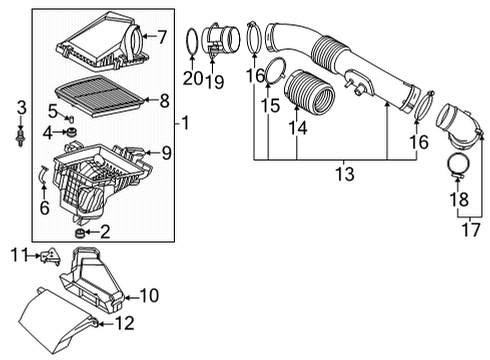 2021 Kia Sorento Air Intake Body-Air Cleaner Diagram for 28112P4400