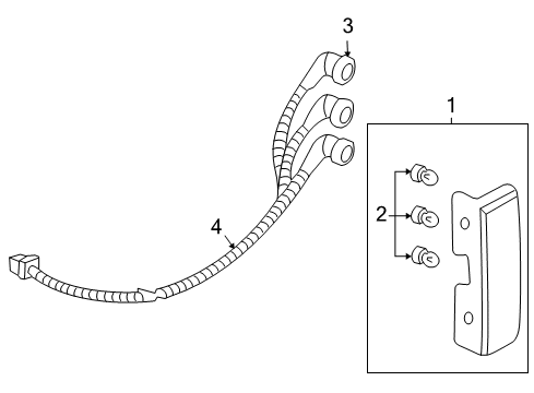 2005 Hummer H2 Combination Lamps Lamp Asm-Tail Diagram for 25874014