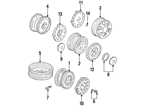 1991 Honda Accord Wheels, Covers & Trim Disk, Aluminum Wheel (15X5 1/2Jj) (Asahi) Diagram for 42700-SM4-A36