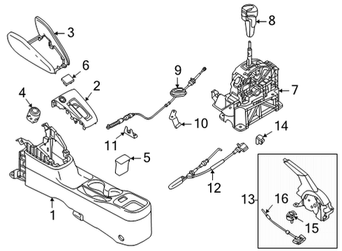 2021 Nissan Versa Ignition Lock Power Socket Assembly Diagram for 25331-5RL0B