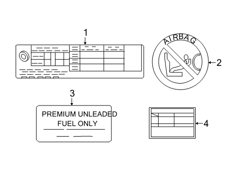 2017 Infiniti QX30 Information Labels Label-Caution, Radiator Diagram for 21435-5CA0A