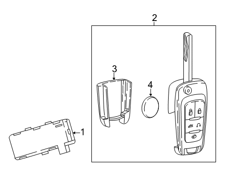 2017 Buick Cascada Keyless Entry Components Receiver Diagram for 13500145