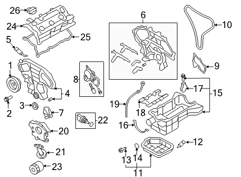 2011 Nissan Murano Powertrain Control Engine Control Module Diagram for 23710-1SX2A