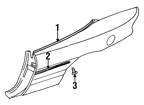 1999 Chrysler Sebring Exterior Trim - Quarter Panel Molding-Quarter Panel Diagram for SB44TZZAA