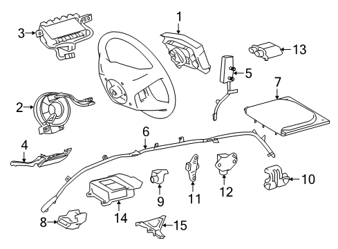 2018 Toyota Sienna Air Bag Components Clock Spring Diagram for 84307-0C030