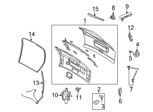 2006 Dodge Caravan Sliding Door Handle-LIFTGATE Diagram for RS75BD1AB