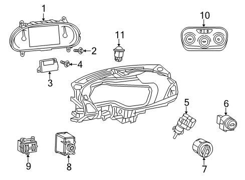 2014 Dodge Dart Switches Sensor-Transmission Range Diagram for 68141741AA