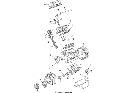 1986 Pontiac Firebird Engine Mounting Support-Trans Diagram for 14059976