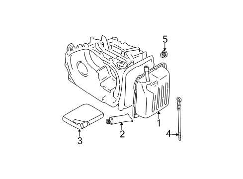 2003 Hyundai Tiburon Transaxle Parts Cover-Valve Body Diagram for 45283-39000