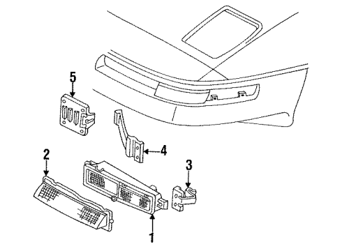 1993 Chevrolet Corvette Fog & Signal Lamps Lamp Asm-Front Parking & Turn Signal Diagram for 5976668