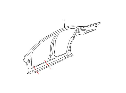 1997 Buick Century Uniside Uniside Assembly Diagram for 89023742