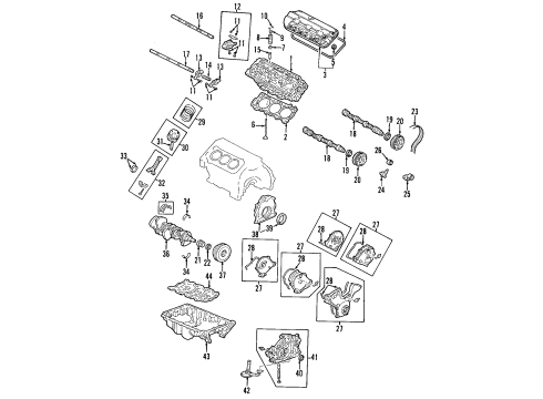 2010 Honda Odyssey Engine Parts, Mounts, Cylinder Head & Valves, Camshaft & Timing, Oil Pan, Oil Pump, Crankshaft & Bearings, Pistons, Rings & Bearings, Variable Valve Timing Mounting Rub Assy, Engine Diagram for 50820-TK8-A61